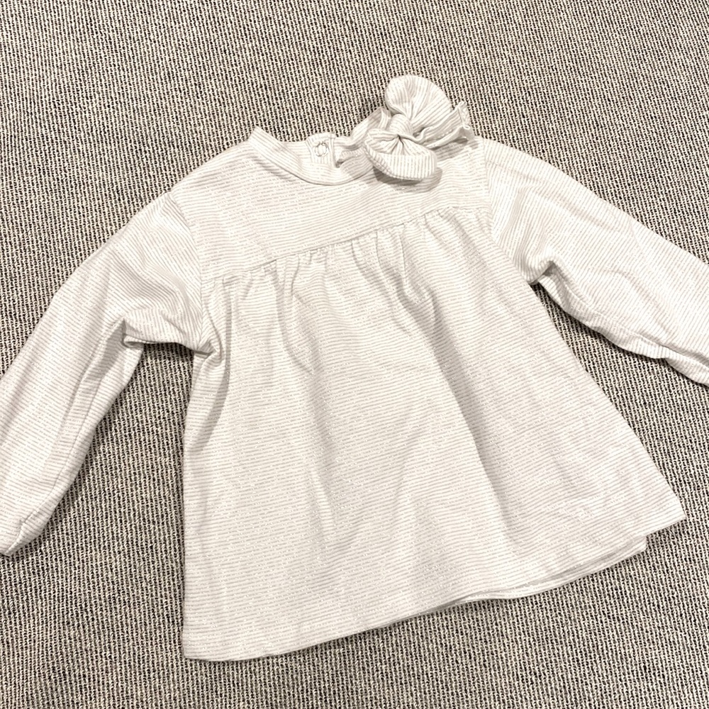 Zara baby girl long sleeve sparkle shirt 6-9m